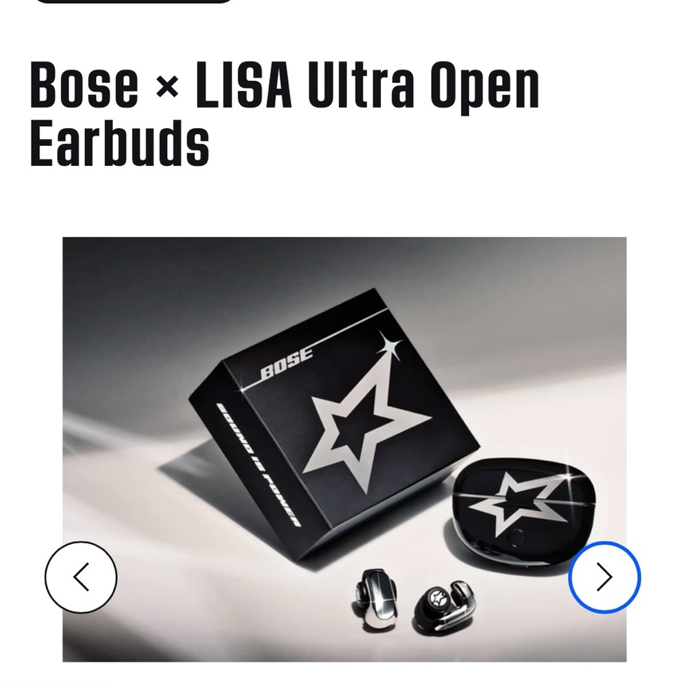 Bose x Lisa: Black Ultra Open Earbuds
